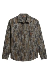 Brixton Builders Water Repellent Stretch Canvas Overshirt In Brown