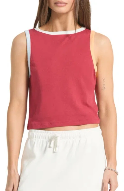 Brixton Carefree Cotton Crop Tank Top In Brown