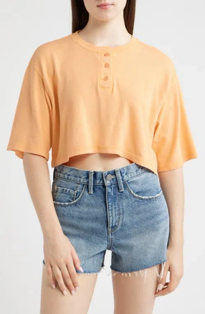 Brixton Carefree Organic Cotton Crop Top In Orange