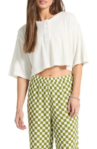 Brixton Carefree Organic Cotton Crop Top In Gray