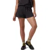 Brixton Carefree Organic Cotton Drawstring Shorts In Black