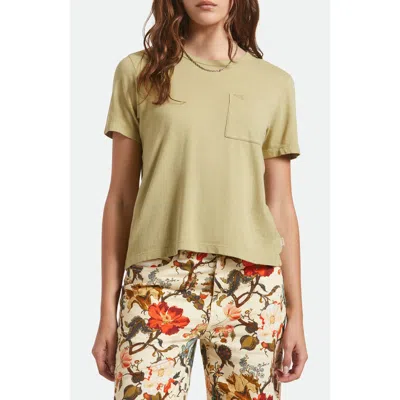 Brixton Carefree Organic Cotton Pocket T-shirt In Green