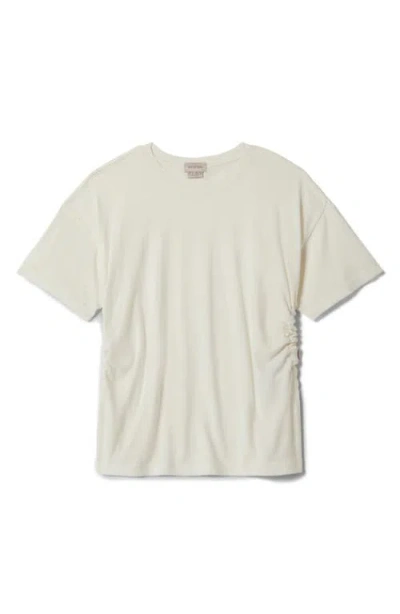 Brixton Carefree Organic Cotton Ruched T-shirt In Nude