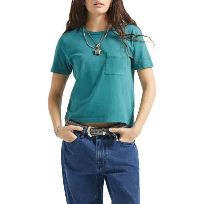 Brixton Carefree Organic Cotton T-shirt In Blue