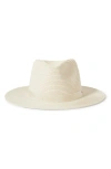 Brixton Carolina Packable Straw Hat In White