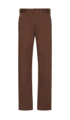 Brixton Builders Flat Front Carpenter Pants In Brown