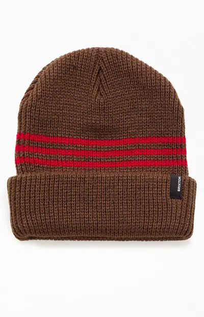 Brixton Chunky Heist Beanie In Brown
