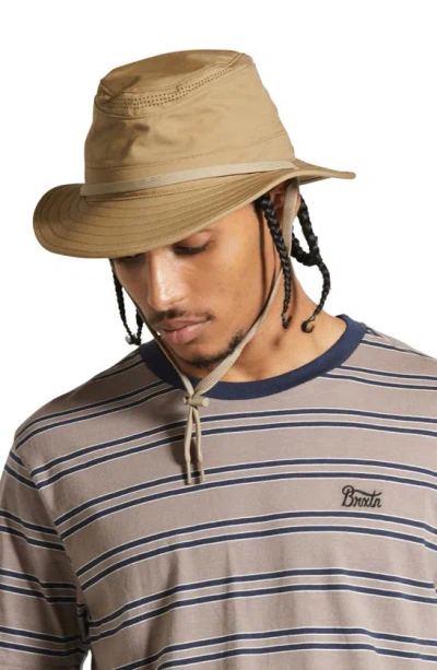 Brixton Coolmax® Packable Safari Bucket Hat In Khaki