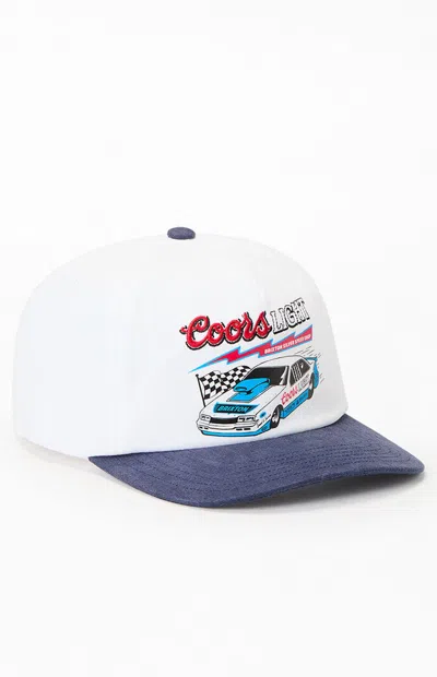 Brixton Coors Light Blower Snapback Hat In White In Yellow