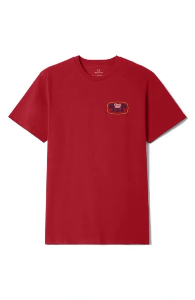 Brixton Coors Light Pit Stop Graphic T-shirt In Red