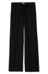 Brixton Cotton Pointelle Drawstring Pants In Black