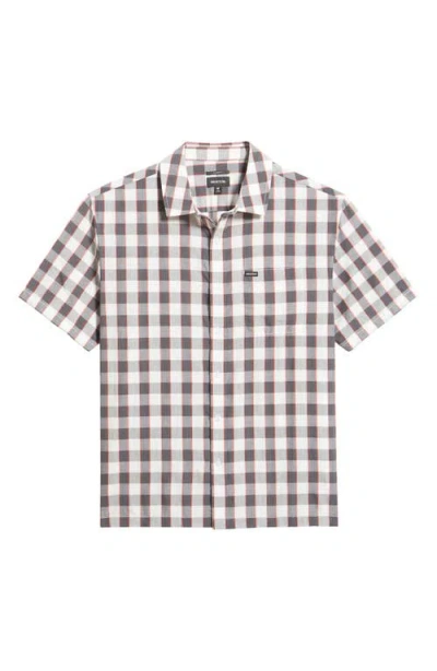 Brixton Cru Plaid Short Sleeve Button-up Shirt In Multi
