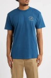 Brixton Danforth Graphic T-shirt In Blue