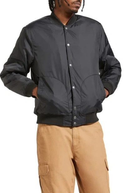 Brixton Dillinger Flight Bomber Jacket In Black