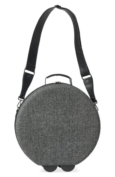 Brixton Done Proper Wide Brim Hat Travel Case In Grey/ Black