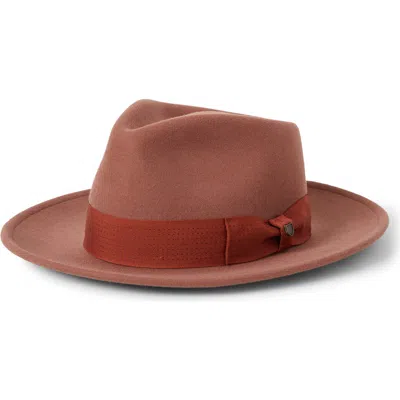Brixton Eames Wool Fedora In Brown