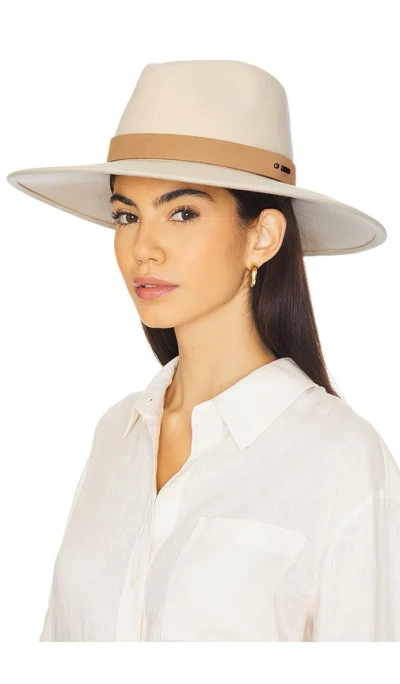 Brixton Eleanor Felt Packable Hat In Beige