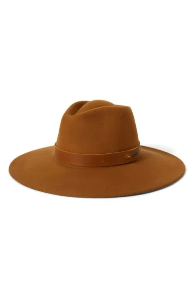 Brixton Eleanor Packable Wool Felt Hat In Brown