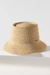 Brixton Ellee Straw Packable Bucket Hat In Neutral
