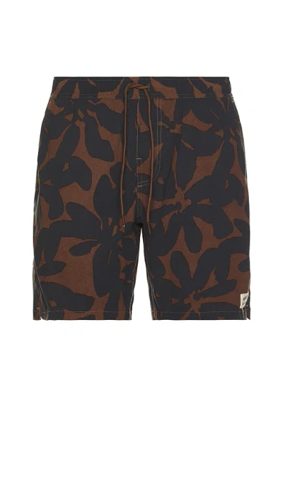 Brixton Everyday Stretch Hybrid Swim Short In Brown