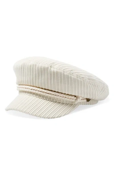 Brixton Fiddler Corduroy Cap In Neutral