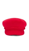 Brixton Fiddler Fisherman Cap In Red