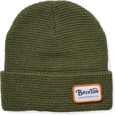 Brixton Grade Cuffed Beanie In Military Olive