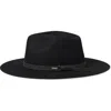 Brixton Hawkins Wool Cowboy Hat In Black