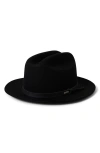 Brixton Hitch Ranch Wool Felt Fedora In Black