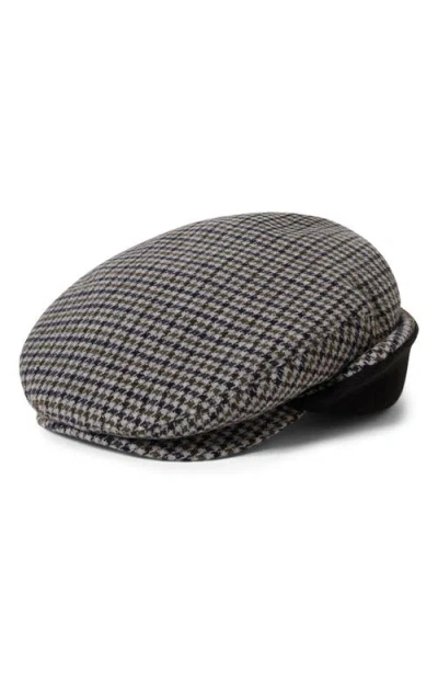 Brixton Hooligan Ear Flap Driving Cap In Gray