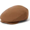 Brixton Hooligan Herringbone Driving Cap In Brown
