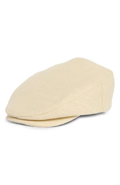 Brixton Hooligan Herringbone Driving Cap In Yellow