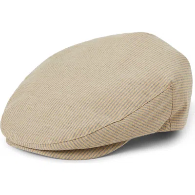 Brixton Hooligan Striped Snap Cap In Neutral