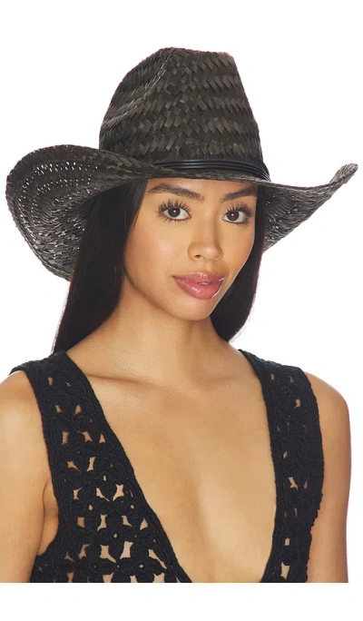 Brixton Houston Ii Straw Cowboy Hat In Black