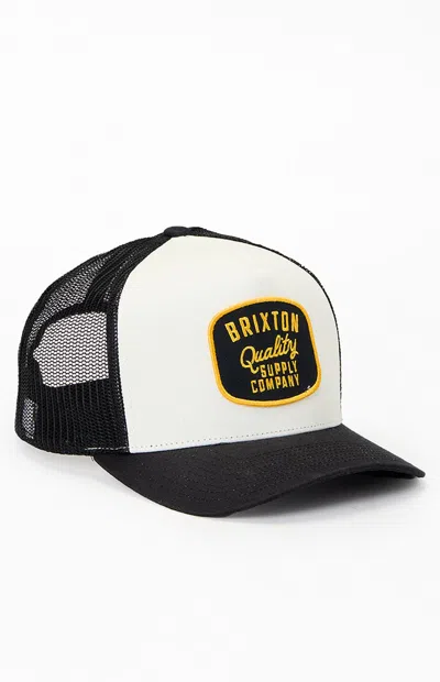 Brixton Hubal Netplus Trucker Hat In Black/white