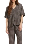 Brixton Hudson Lounge Short Sleeve Button-up Shirt In Black
