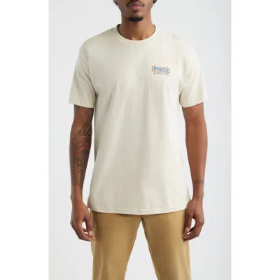 Brixton Hutchins Cotton Graphic T-shirt In White