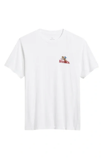 Brixton Inwood Cotton Graphic T-shirt In White