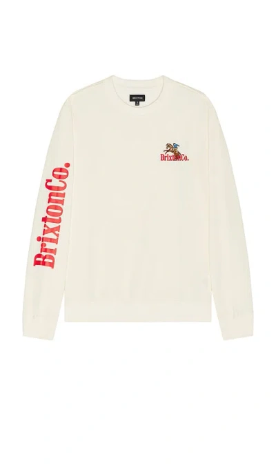 Brixton Inwood Crew Sweatshirt In 鹭鸶白
