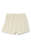 Brixton Jacquard Satin Shorts In Whitecap Floral Jacquard