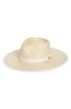 Brixton Jo Straw Rancher Hat In Natural/off White