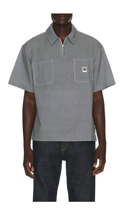 Brixton Journey Lightweight Woven Shirt In Gray