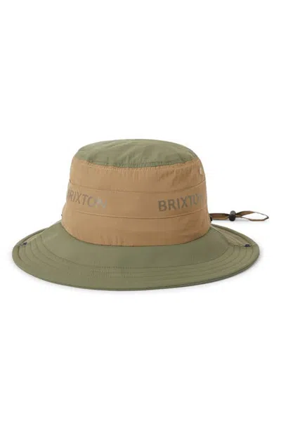 Brixton Journey Nylon Safari Hat In Brown