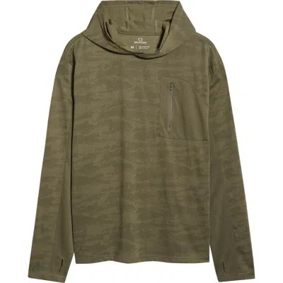 Brixton Journey Water Resistant Performance Sun Hoodie In Green