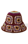 Brixton Knit Bucket Hat In Purple