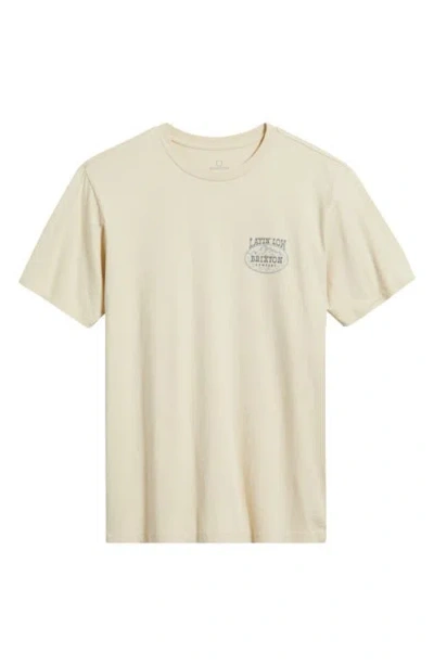 Brixton Layin' Low Cotton Graphic T-shirt In Cream
