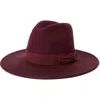 Brixton Layton Comfort Fedora In Burgundy