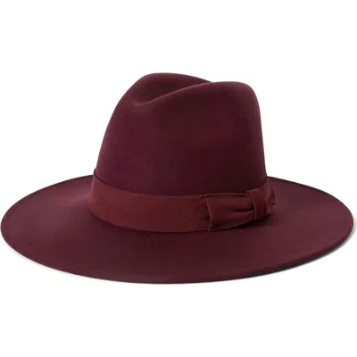 Brixton Layton Comfort Fedora In Burgundy