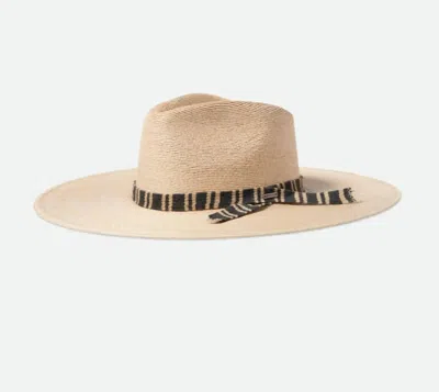 Brixton Leigh Straw Fedora In Natural In Beige