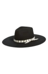 Brixton Leigh Wool Felt Fedora In Black